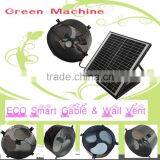 Vent Goods 12v dc Motor Solar Power System Home Wall Fan Aluminum Blade Solar Attic Fan thumbnail-1