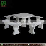 Indoor Marble Dining Round Table and Chair Set thumbnail-1