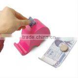 2015 New Product Elephant Shape Silicone Money Box With Phone Holder thumbnail-3