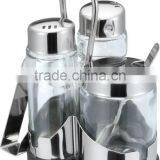 3 Pcs Salt And Pepper Stainless Steel Spice Set With Tissue Holder thumbnail-3