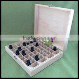 Personal Care Industrial Use Upgraded Hinges and Latches Large Wooden Essential Oil Bottle Storage Boxes With Compartments thumbnail-4