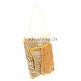 Folding Straw Beach Mat Set With Flip Flop and Straw Hat thumbnail-3