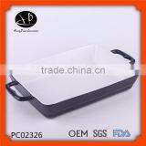 Microwave Baking Pan , Color Glazed Ceramic Baking Pan thumbnail-1
