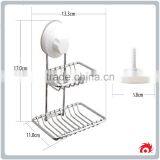 New Stainless Steel Bathroom Toilet Shower Sucker Suction Sink Tray Dish Hanging Soap Holder thumbnail-5