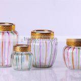 4pcs Round Glass Cansiter With Handdrawing thumbnail-5