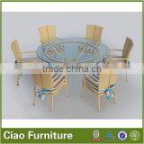 Commercial Wicker Table and Chair Hotel Table Set thumbnail-3