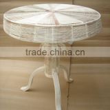 iron cast white three legs tables for sale