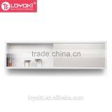 New Design MDF Wood Wall-mounted Modern Wall Bookshelf With Sliding Door Floating Shelf thumbnail-2