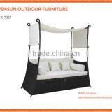 Weatherproof and Fireproof Outdoor Synthetic Rattan Lounger Sofa thumbnail-1