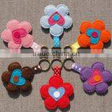 Hot 2017 Best Selling Laser Cut New Product Decorative Custom Handmade Fabric Felt 3d Keychain thumbnail-1