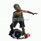 Bronze Football Boy Sculpture Sport Bronze Statues thumbnail-1