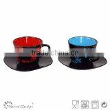 Cheap Bulk Ceramic Tea Cups, Wholesale White Porcelain Custom Printed Ceramic Tea Cups and Saucers thumbnail-5