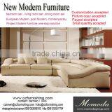 JR8021 Contemporary Modern Living Room Leather Recliner Sofa U Shape Functional Sectional Sofa Stainless Steel Feet Sofa thumbnail-1