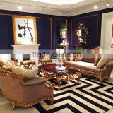 Highly Refined European Rococo Carving Golden Three Seater Sofa With Button Decorations BF12-05314a thumbnail-3