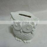 Ceramic Owl Shape Coin Money Bank thumbnail-1