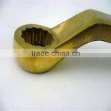 Offset Striking Box Wrench 27~120mm Hammer Striking Spanner Alloy Non Sparking Hand Tools Brass Spanner thumbnail-4