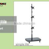 Mobile Telescoping TV Floor Stand, Extendable Arm Tilting TV Mount Stand thumbnail-4