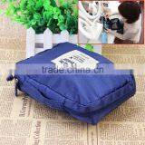 Navy Blue Quality 210D Ripstop Polyester Storage Case Package Cosmetic Pouch Makeup Bag thumbnail-2