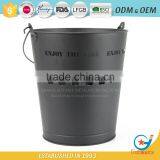 Ash Bucket With Lid Metal Wooden Ash Bucket With Handle thumbnail-3