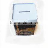Hot Item Square Tin Box Saving Coin Bank thumbnail-2