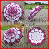 Fuschia Decorative Bella lace Umbrella For Wedding