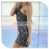 Newest Black Fish Cut Bodycon Sequin Dress 2016 Backless Girl Sexy Image of Scales Midi Dress thumbnail-4