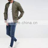 2017 Wholesale High Quality New Design Durable Polyester Cotton Green Rib Cuffs Fully Lined Zipped Casual Men Jumper thumbnail-4