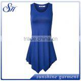 95%Rayon 5%Spandex Sleeveless Top Elegant Tunic Top for Sexy Women thumbnail-5