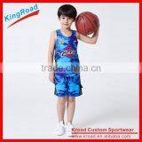 Kids Wholesale Reversible Basketball Uniforms With Oem Logos thumbnail-1