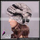 CX-C-191A Women In Stock Fashion Wholesale Rex Rabbit Fur Beanie Hat thumbnail-5