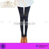 Embroidery Cat Trample Feet 100% Cotton Pantyhose thumbnail-1