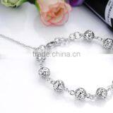 Zm33718a Girls Elegant Sliver Plated Hollow Hand Bracelet Ladies Jewelry Accessories thumbnail-3