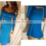 Wholesale Long Sleeve Chiffon Tunic Dress Hot Sale thumbnail-1