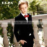 Slim Fit Black Velvet Plain Seat Boys Formal Suit thumbnail-2
