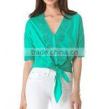 95cotton 5spandex Women Beautiful Design Slim-fit Shirt thumbnail-1