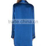 2017 Fahsion Style Women's Summer Sexy Silk Satin Ladies Long Sleeve Night Shirts Pajamas Nightgown Wholesale thumbnail-2