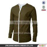 New Style Shirt Design for Men Fashion Clothing Popular Shirt no Collar for Men thumbnail-1