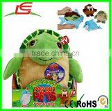 3 in One Quick Flip Reversible Plush Toy Turtle Dolphin Walrus Pop Out Pets Ocean thumbnail-1