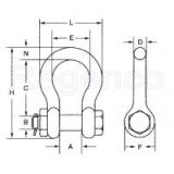 BOLT TYPE ANCHOR SHACKLES G-2130 S-2130 thumbnail-2