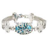 Retro Style Bracelet Multi Alloy Line Hollow Bracelet Colorful Stone Bracelet Silver thumbnail-2
