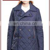 Chinese Manufacturer Double-Breasted Quilted Padding Coat For Women
