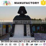 Inflatable Black Warrior Mattress With Slide Jump House