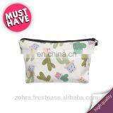 Cactus Soft Beauty Wholesale Custom Trendy Stylish Beautiful Polyester Brush Fashion Travel Make up Cosmetic Bag Organizer thumbnail-1