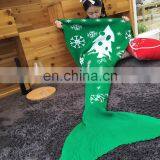 High End Popular Christmas Gift Mermaid Tail Blanket for Mommy and Kids thumbnail-1