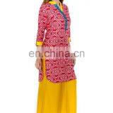 Wholesaler of Woman Ethnic 100% Cotton Embroidered and Printed Kurti thumbnail-5