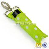 Colorful Polka Dots Promotional Gifts Chapstick Key Holder Cheap Keychains In Bulk thumbnail-2