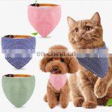 Pet Cat and Dog Double-sided Cotton Printed Triangle Scarf Cartoon Saliva Towel Bow Tie thumbnail-1