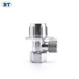 BT3038 Chinese Best Seller Brass Two-way Chrome Plated Basin Angle Valve thumbnail-1