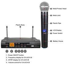 100% Original Snail EK-200 Wireless Microphone System, LCD Display, High Sound Quality, Remote Reception, Suitable for Meeting, Street Bar, Concert, Church and Other Places to Use thumbnail-3