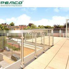 PEMCO Adjustable Customized Removable High End Stair 304 Stainless Steel Glass Stair Railing thumbnail-5